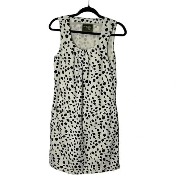 DESIGUAL pleated polka dots dress,sleeveless,B&W dalmatian,dots,pockets,like new - Picture 1 of 11